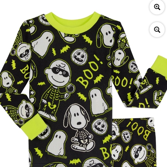 Peanut’s Kids Halloween Unisex 2 PC Pajama Set Size 6 - Picture 2 of 6